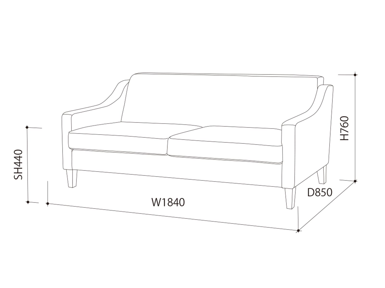 S3スタイルトリプルソファ(三人掛け)