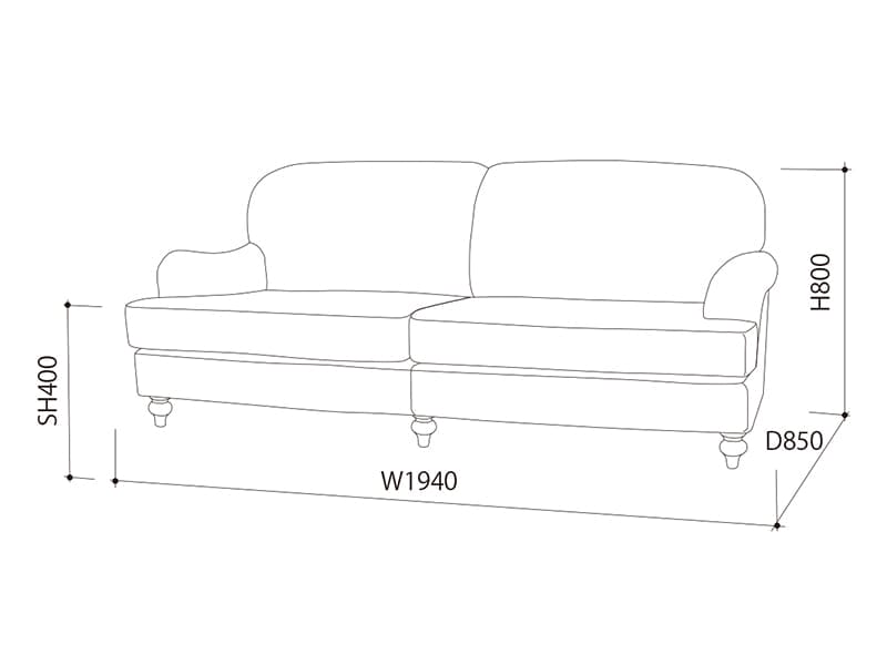 S2スタイル トリプルソファ(三人掛け)