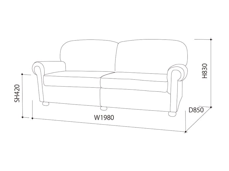 S1スタイル トリプルソファ(三人掛け)
