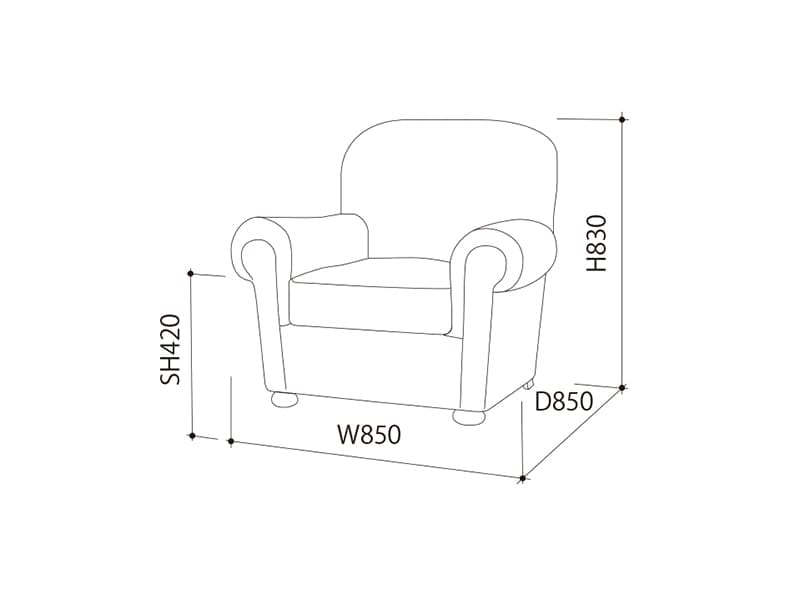 S1スタイルシングルソファ(一人掛け)