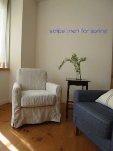 Stripe linen for spring