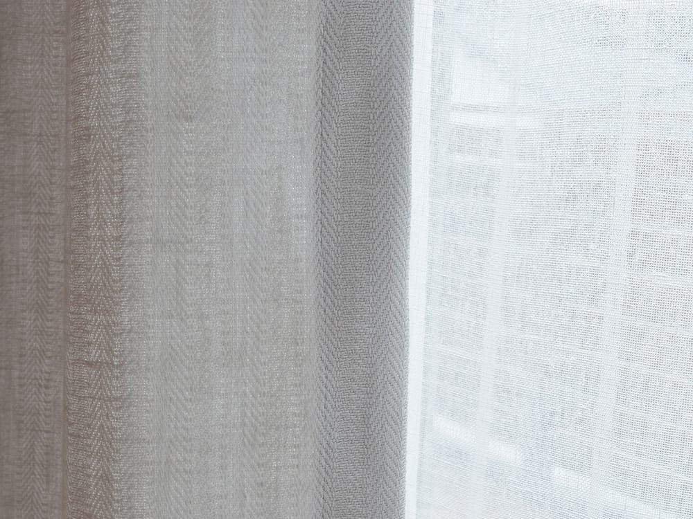 Linen Stripes Lina 【 Herringbone Grey / ヘリンボングレイ 】(カーテン)