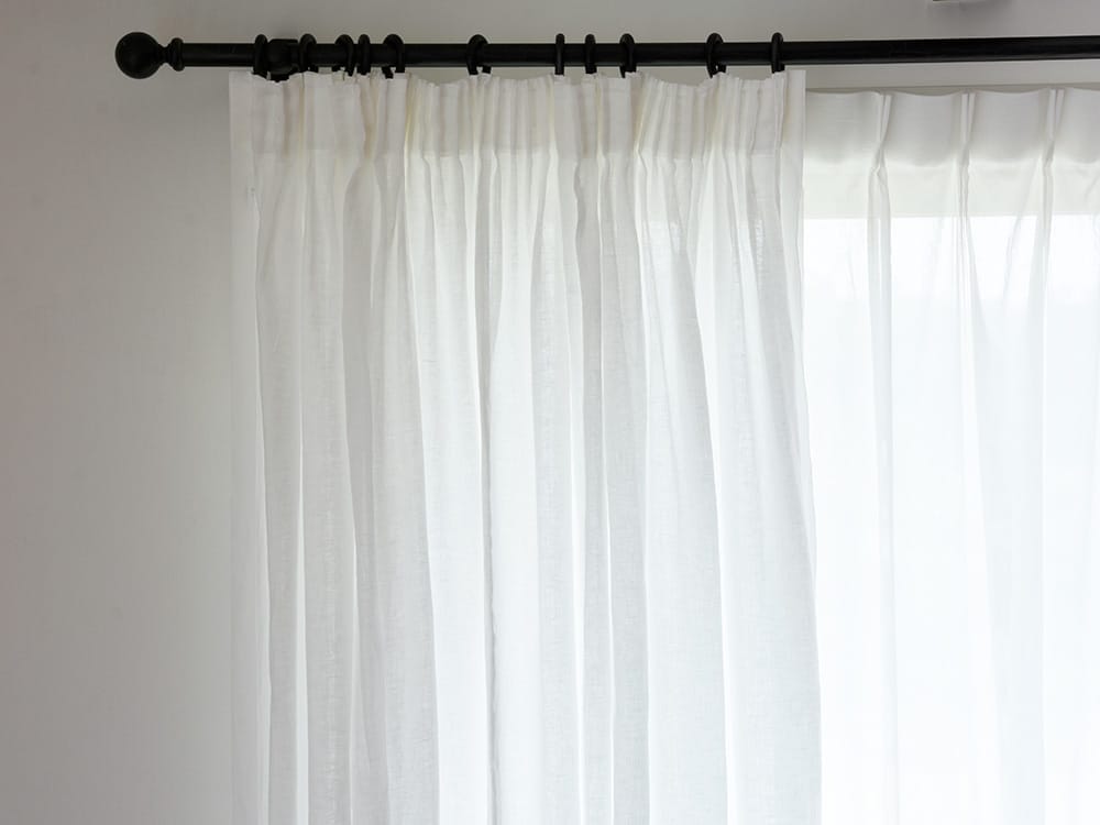 【unico】リトアニアリネンドレープカーテン2枚ホワイト丈187×幅105 unico】リトアニアリネンドレープカーテン2枚ホワイト丈187×幅