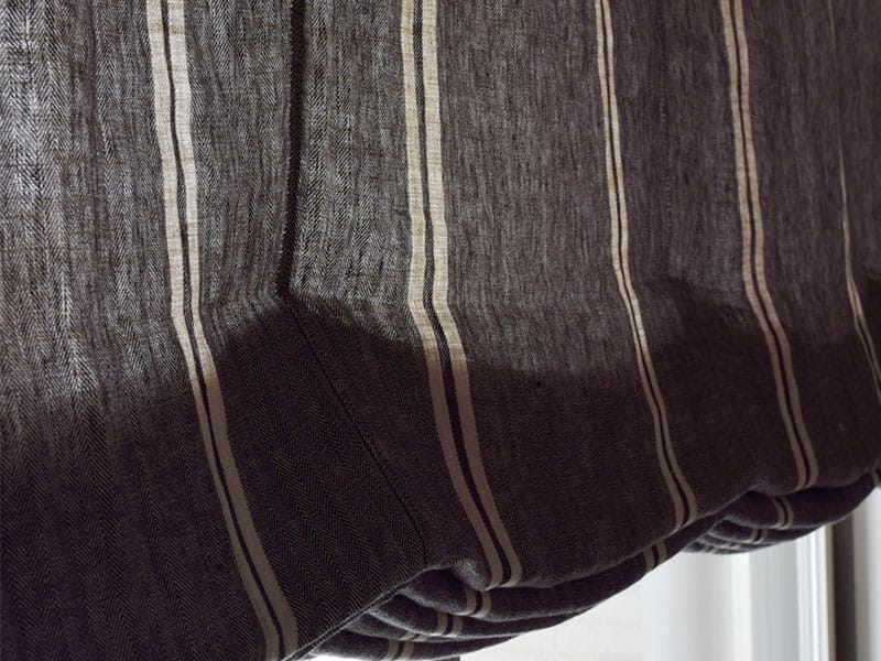 Linen Stripes Lina【Lina Black Herringbone / ブラックヘリンボン】 ( カーテン )