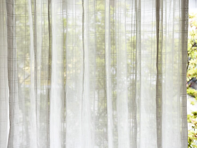 Linen Muslin 【 Muslin Half Linen Double Check / ダブルチェック 】 ( カーテン )