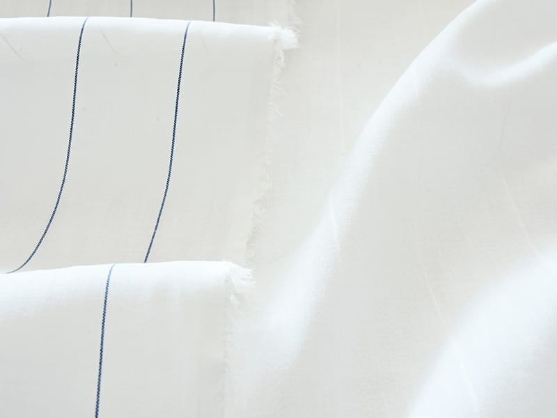 Linen Muslin 【Muslin Half Linen Stripe Navy / ストライプネイビー】 ( カーテン )