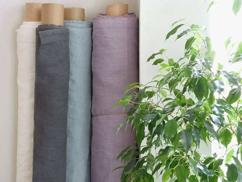 リトアニア製リネン生地|Lina Washed Lavender/ウォッシュラベンダー (カーテン用 )