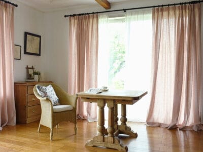 #063 アンティークに合うリネンカーテン