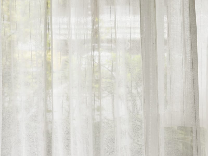 Linen Muslin 【 Muslin Half Linen Stripe White / ストライプホワイト】 ( カーテン )