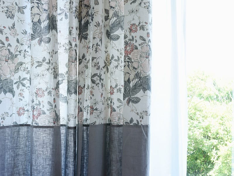 Linen Flower【Lina Floral White / リナフローラル ホワイト】 (  カーテン )