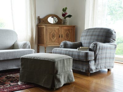 コロニアルチェック　マルチカバー Sofa Gallery #050 | オーダーカーテン＆オーダーソファの