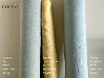 Libecoリネン生地3種が新入荷しました