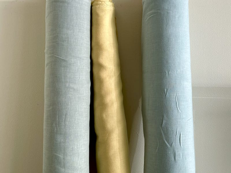 Linen Plains Naturals【 Naturals Sterling Blue/ステアリングブルー】(カーテン)