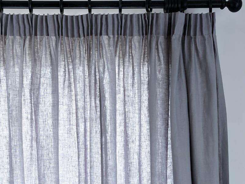 リトアニア製リネン生地|Lina Medium Gray /ミディアムグレイ( カーテン用 )